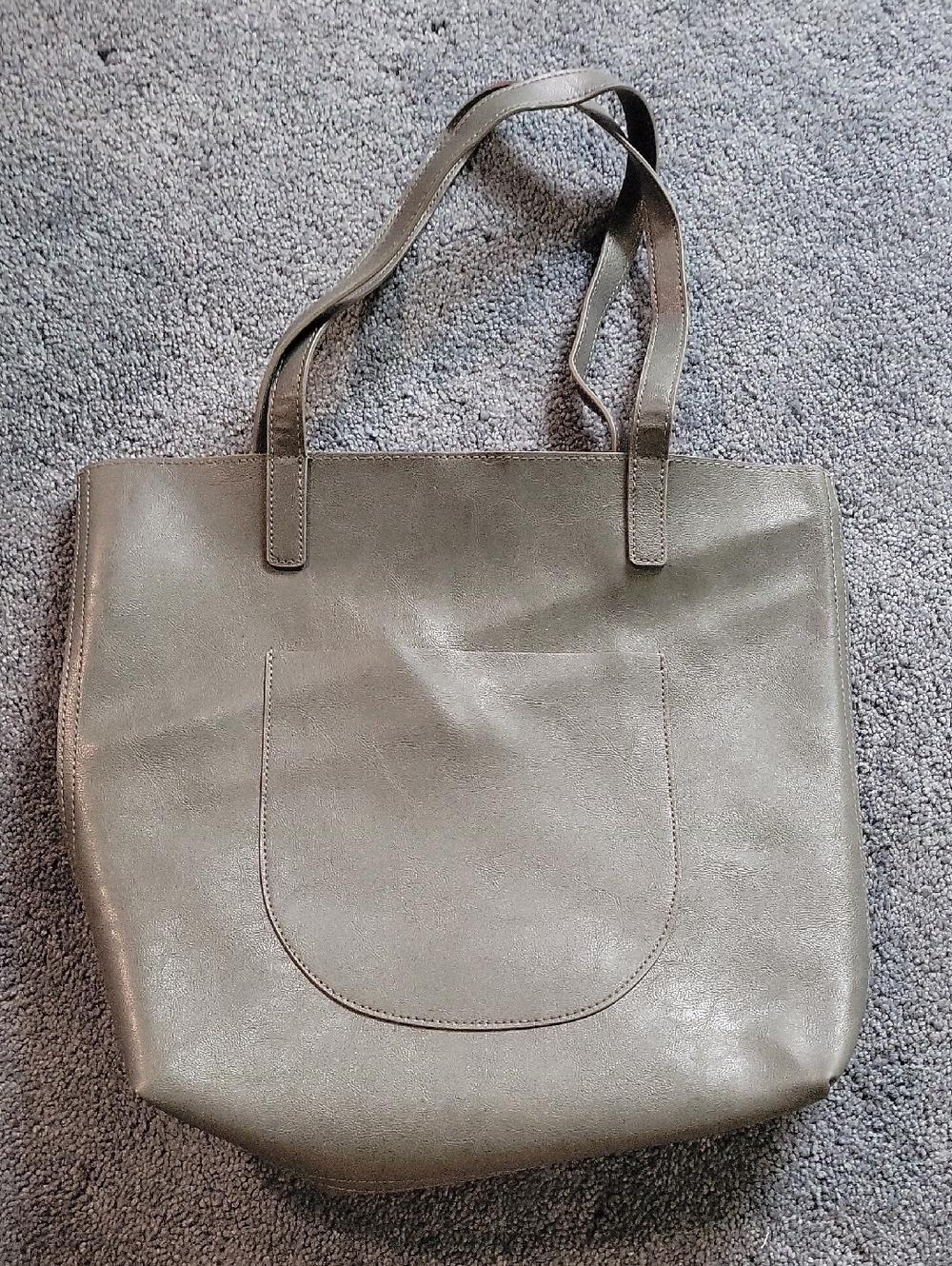 Classic Gray Tote Bag - Everyday Shoulder Bag